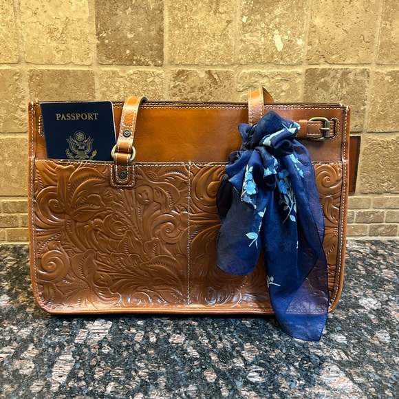 Authentic Patricia Nash Tooled Leather Tote Purse - Picture 3 of 15